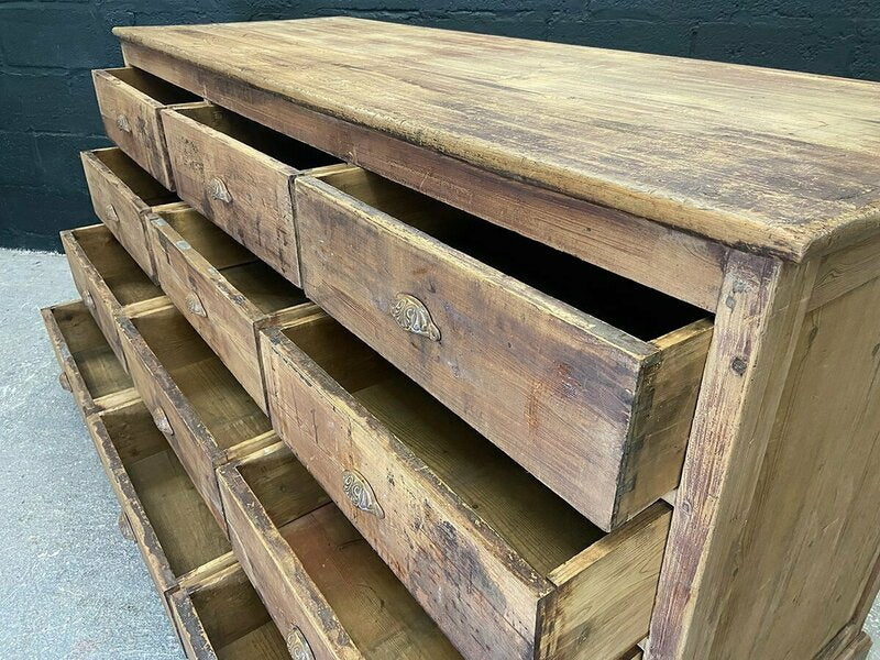 Large bank of shop drawers, 1920s – A rare vintage treasure