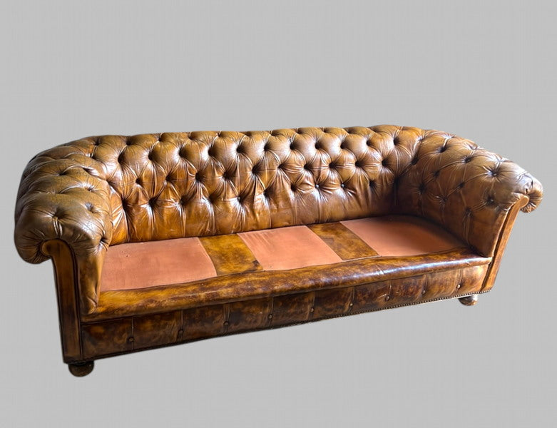 A vintage pegasus leather chesterfield sofa – A rare vintage treasure