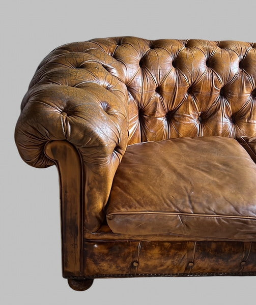 A vintage pegasus leather chesterfield sofa – A rare vintage treasure