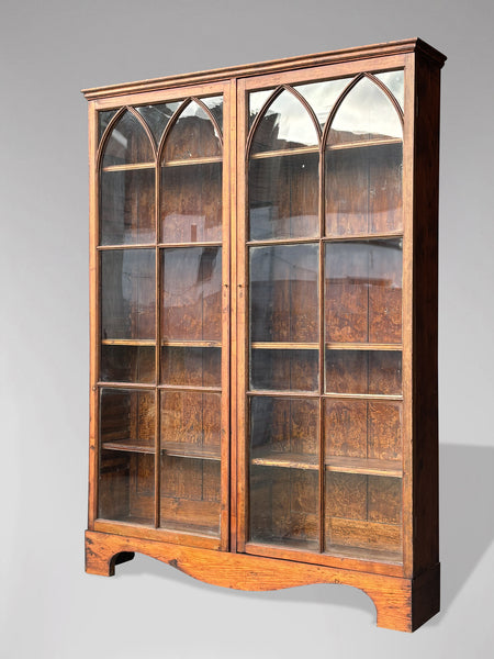 19th century country house pine display bookcase – A rare vintage treasure