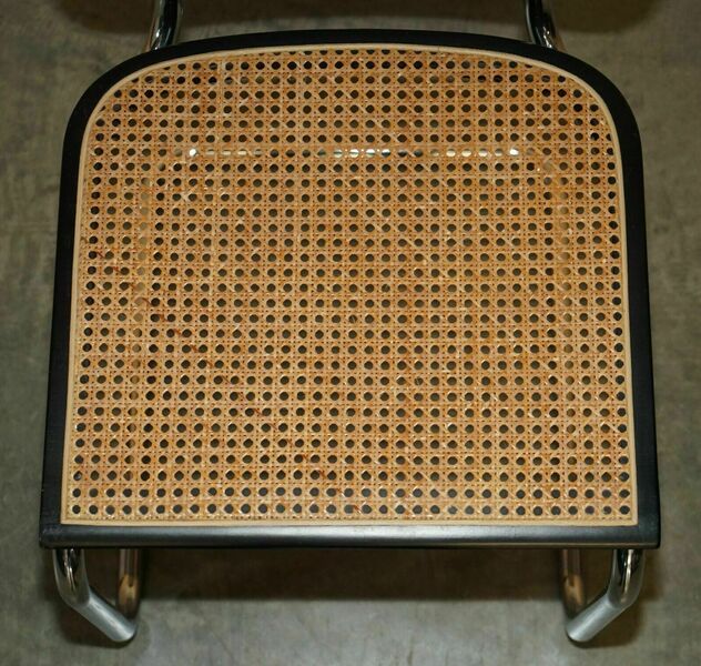 Four vintage 1970 made in italy stamped marcel breuer cesca knoll dining chairs – A rare vintage treasure