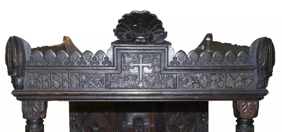 Important bishop james stanley 1508 king henry vii english oak tudor tester bed – A rare vintage treasure