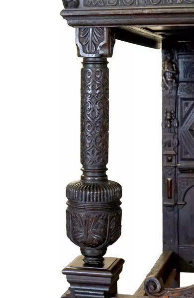 Important bishop james stanley 1508 king henry vii english oak tudor tester bed – A rare vintage treasure