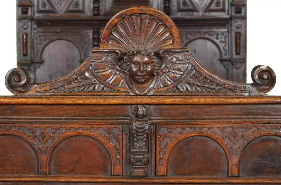 Important bishop james stanley 1508 king henry vii english oak tudor tester bed – A rare vintage treasure