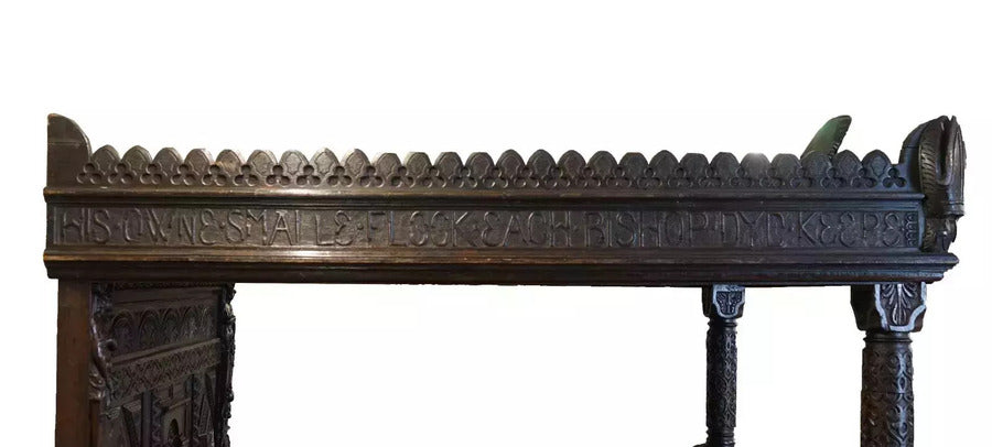 Important bishop james stanley 1508 king henry vii english oak tudor tester bed – A rare vintage treasure