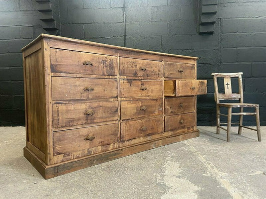 Large bank of shop drawers, 1920s – A rare vintage treasure