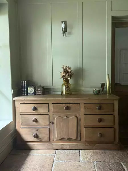 Antique solid pine sideboard dresser drawers cupboard server buffet – A rare vintage treasure