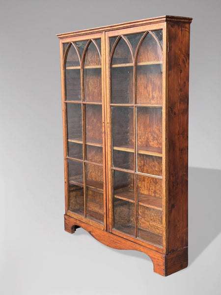 19th century country house pine display bookcase – A rare vintage treasure