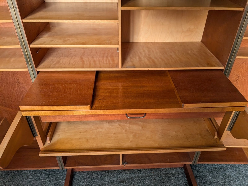 Mummenthaler & meier metamorphic workstation desk teak & birch,norway 1950's. – A rare vintage treasure
