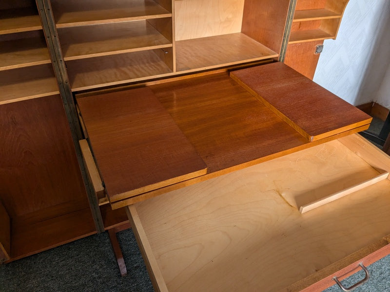 Mummenthaler & meier metamorphic workstation desk teak & birch,norway 1950's. – A rare vintage treasure